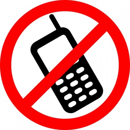 No mobile phones clipart