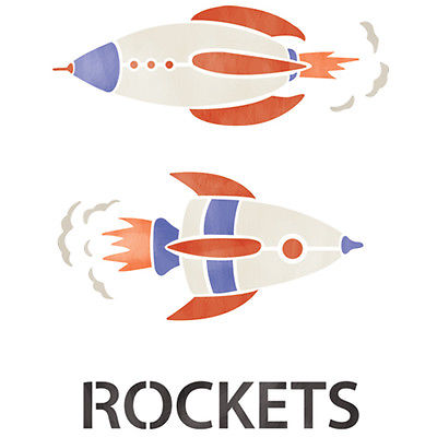 Rockets 8.3 X 11.7 - Reusable Stencil Pvc Diy Craft Wall Art ...