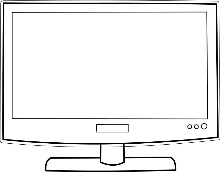 Tv Clipart Black And White - Free Clipart Images