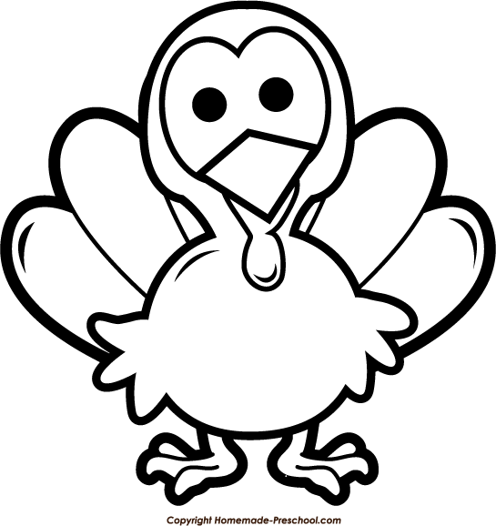 Cute turkey clipart free