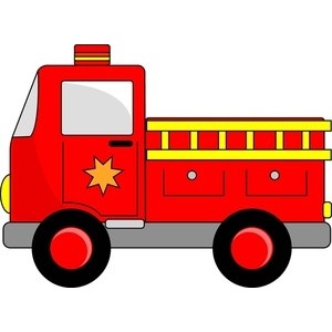 Fire Engine Clipart Image - Cartoon Firetruck - Polyvore