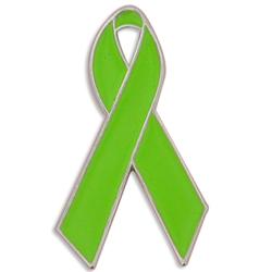 Lime Green Ribbon Pin | Awareness Ribbon Pins | PinMart