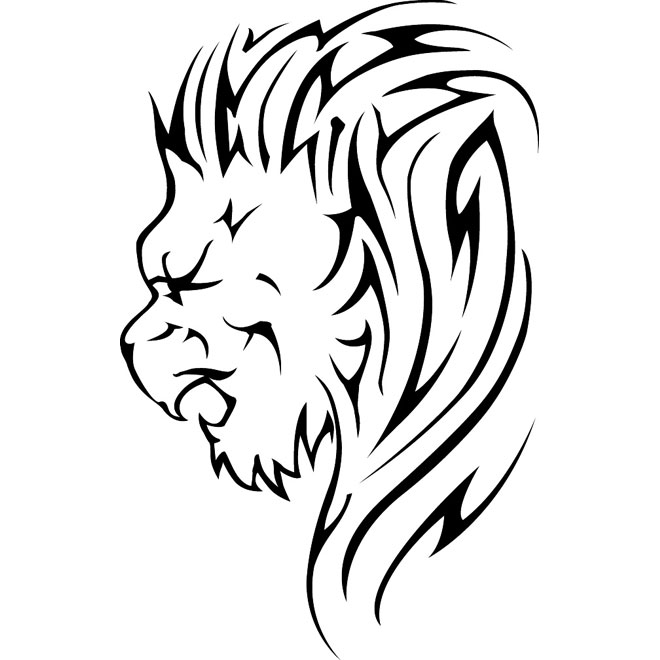 Lion Tribal Free Vector | 123Freevectors