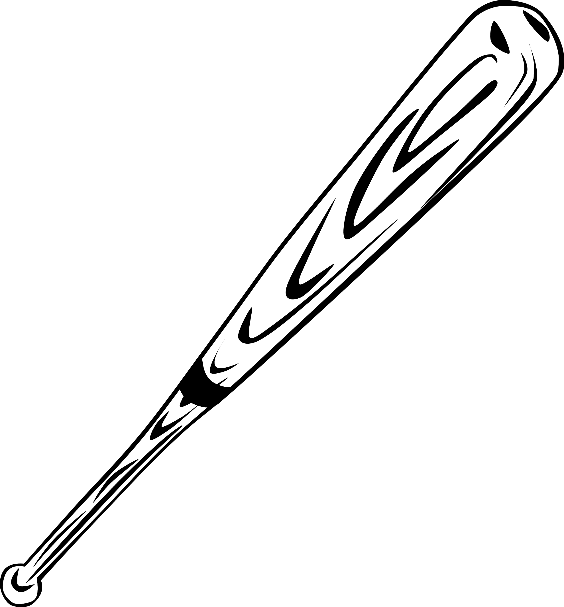 Baseball black and white photos of baseball bat and ball clip art ...