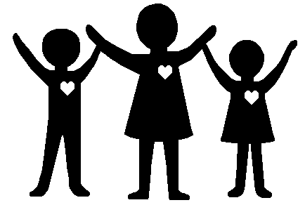 Helping people clipart black and white