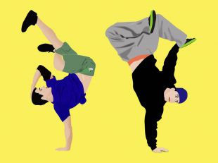 Break dance silhouettes | free vectors | UI Download