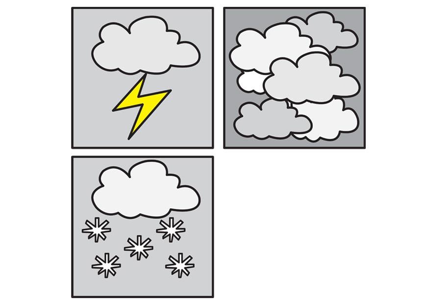 Coloring page pictograms weather 2 - img 23370.