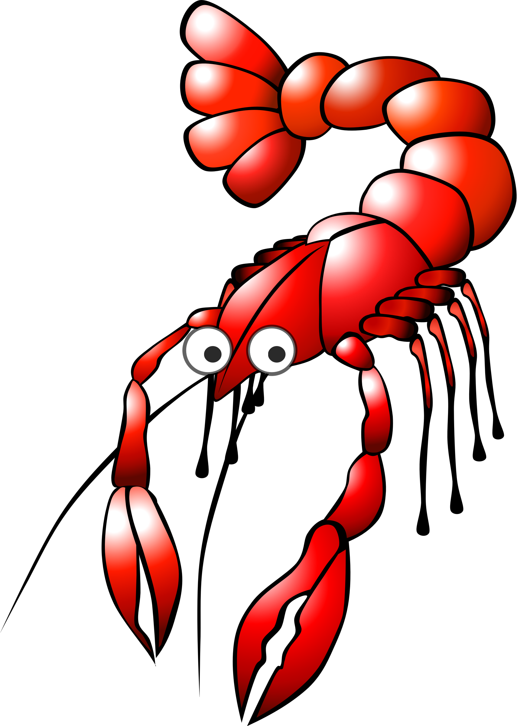 Clipart - Cartoon Crayfish