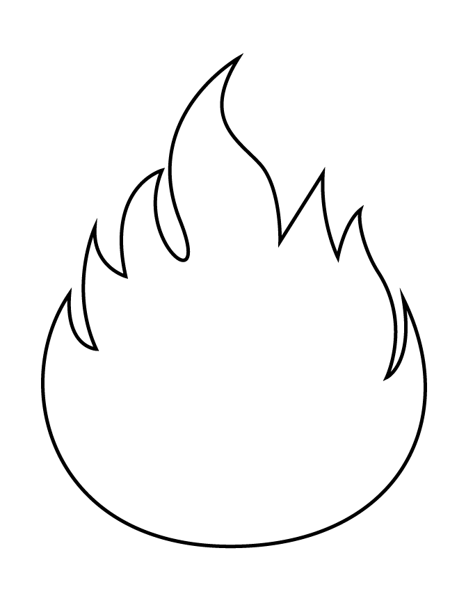 Flame Outline Stencil