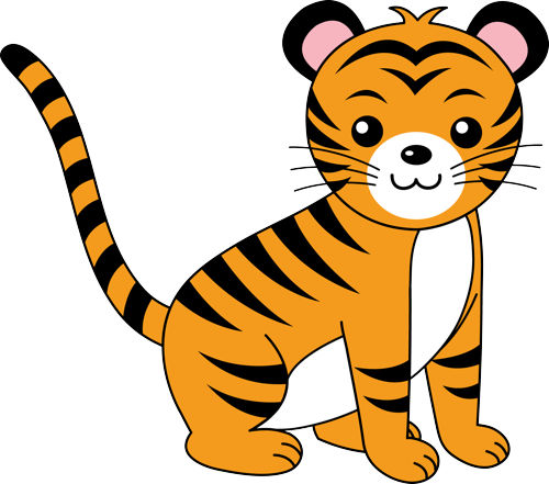 Cute Tiger Cub Clip Art - Cliparts and Others Art Inspiration