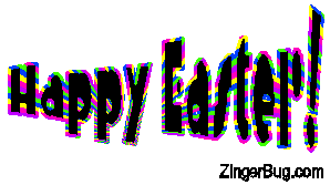 Happy Easter Wagging Text Glitter Graphic, Greeting, Comment, Meme ...
