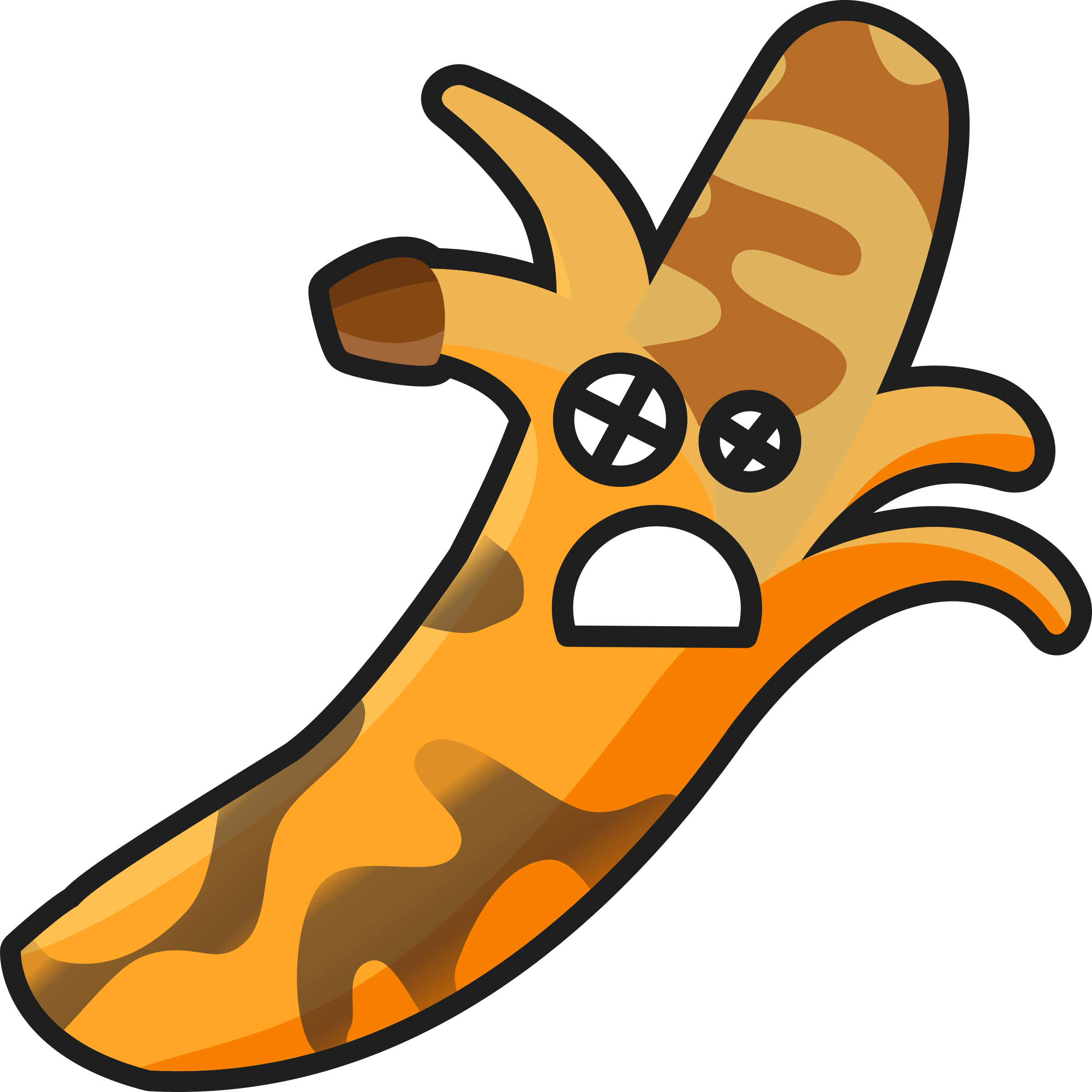 Clipart - Fried Cartoon Banana