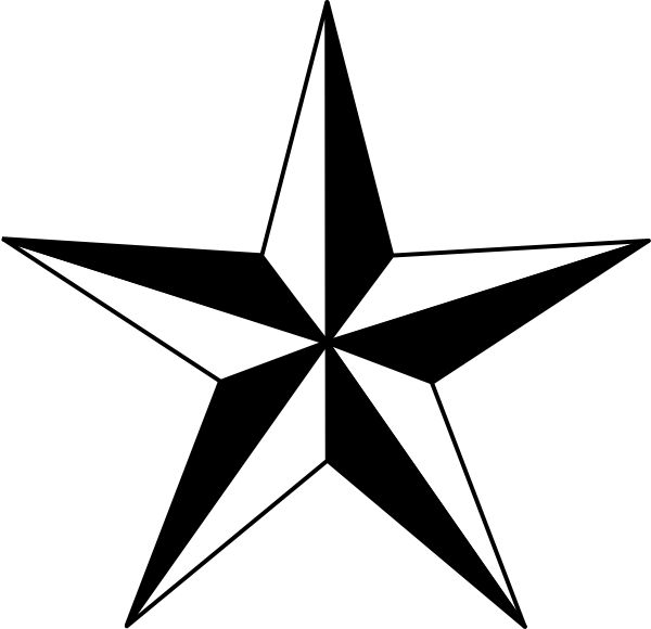 Star Black And White - Clipart Best