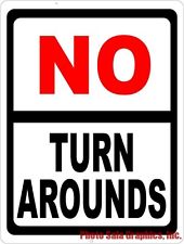 No U Turn Sign | eBay