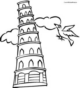 Leaning Tower Of Pisa Coloring Page - Google Twit
