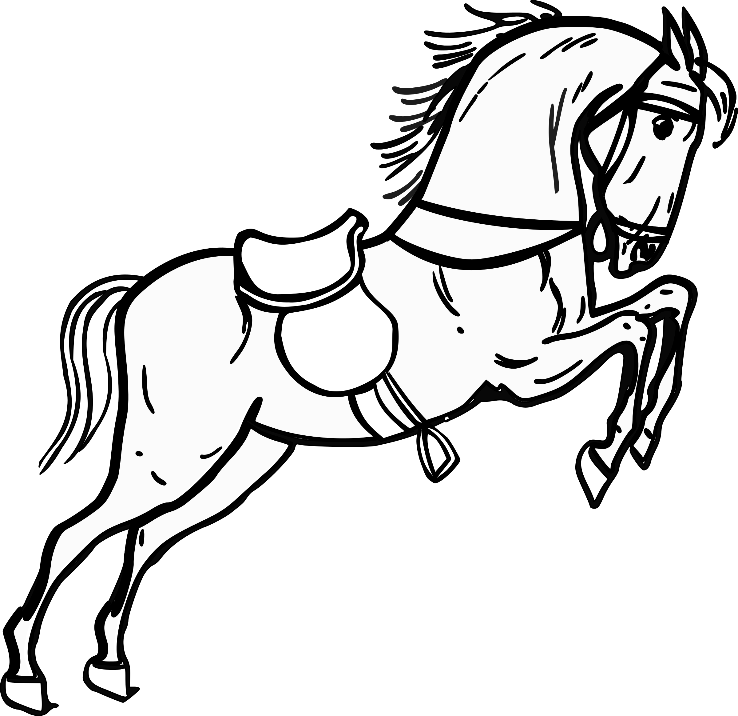 Clipart - Jumping horse outline