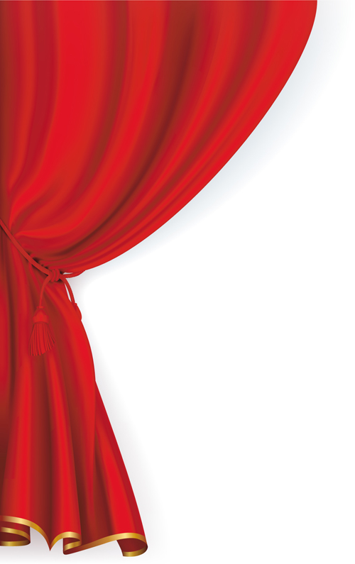 Red theater curtain clipart