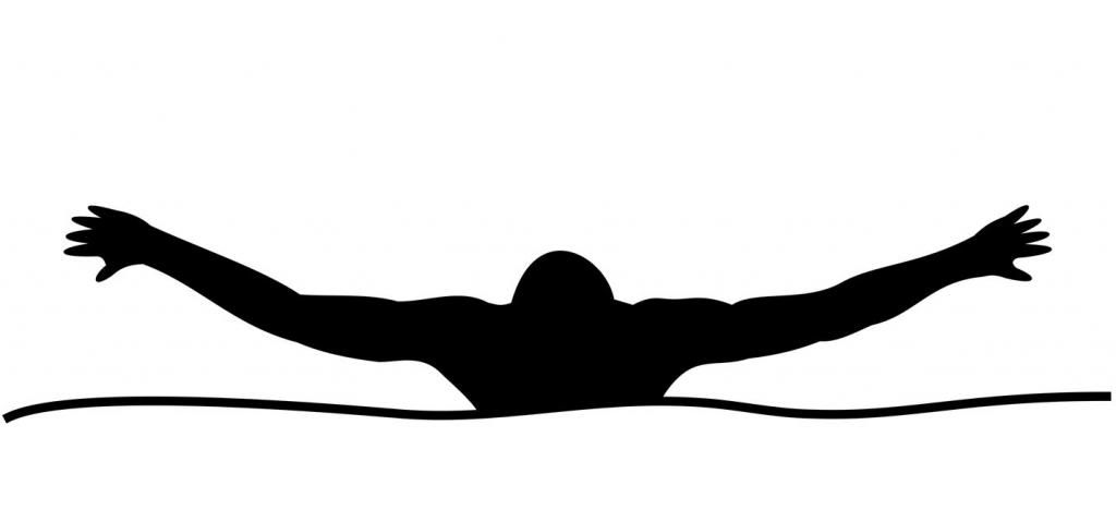 Clipart swimmer silhouette