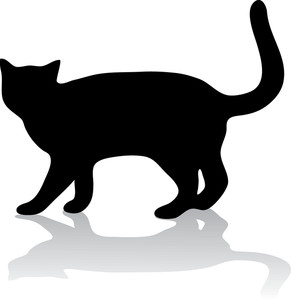 Free Cat Clip Art Image - clip art image of a silhouette of a cat