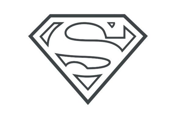 Superhero Badge Outline Clipart - Free to use Clip Art Resource