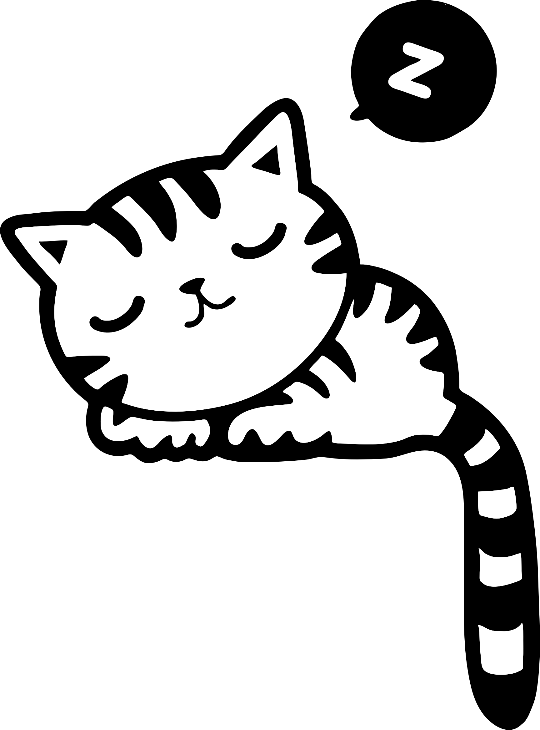 Sleeping Cat Clipart