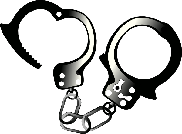 Open military handcuffs clipart