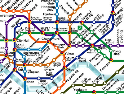 Seoul korea subway printable map