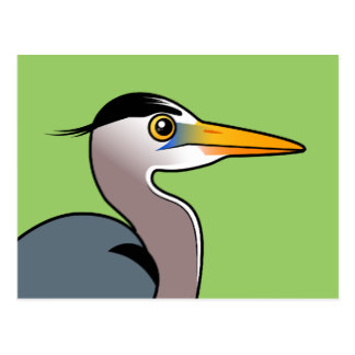 Cartoon Heron Postcards | Zazzle