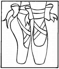 Coloring Page Of Ballet Slippers - Coloring Pages