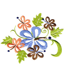 Hibiscus Bunch embroidery design