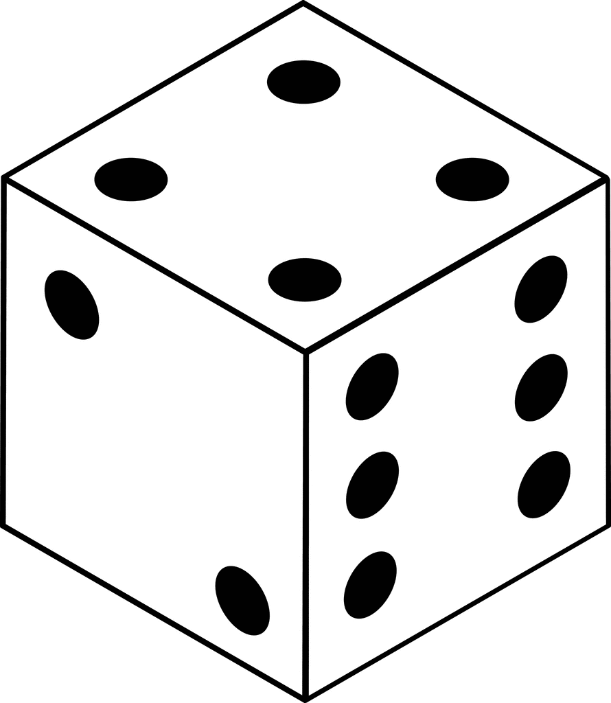 Clip Art Of Numbers On A Die Clipart