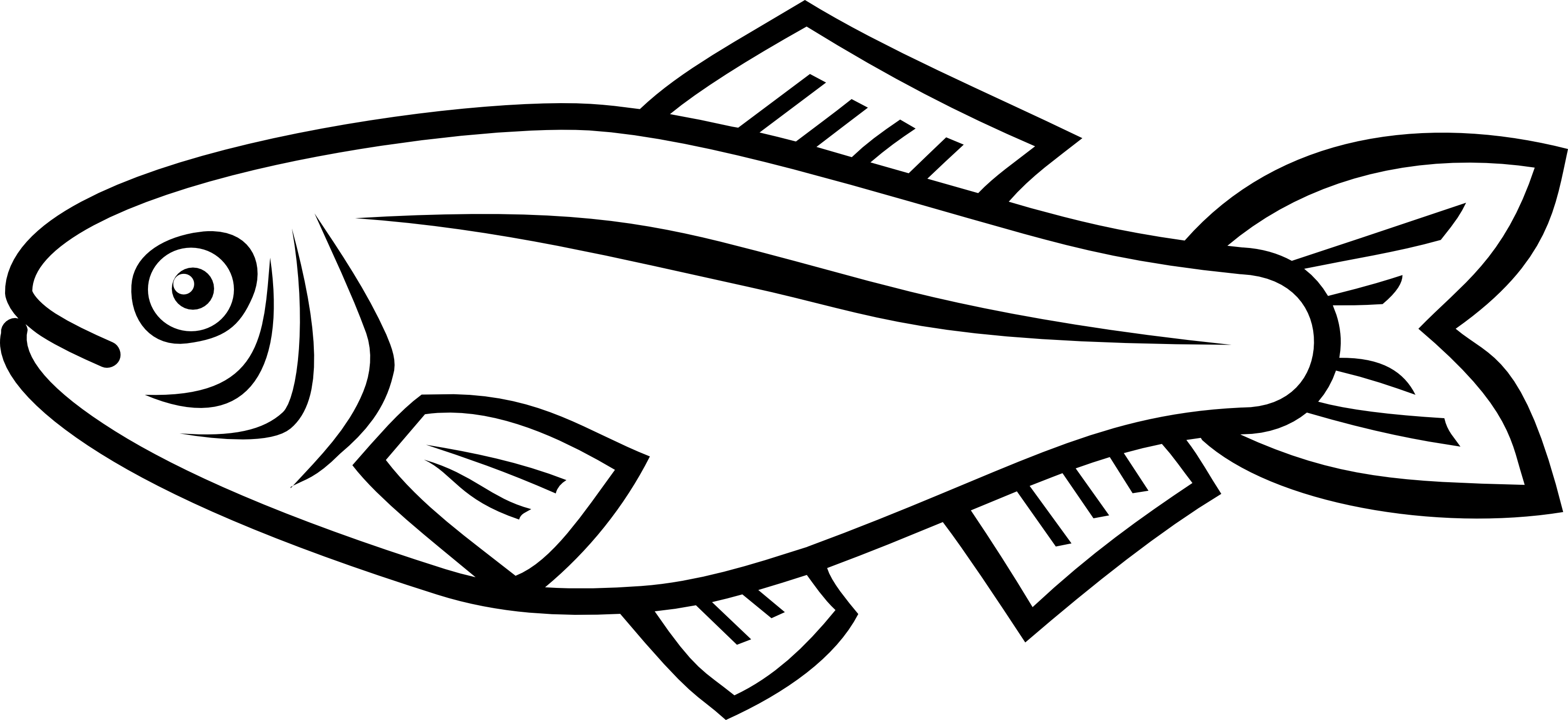black and white 1 fish 2 fish clipart