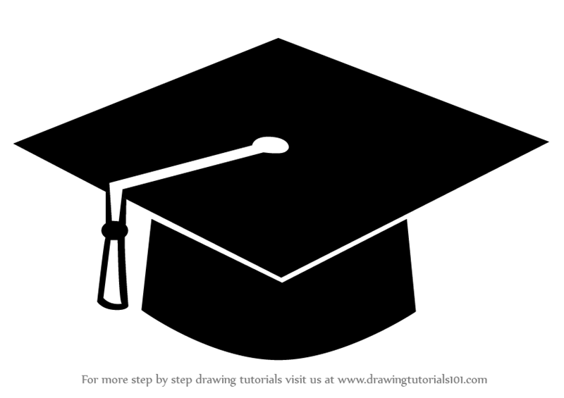 Learn How to Draw a Graduation Cap (Hats) Step by Step : Drawing ...