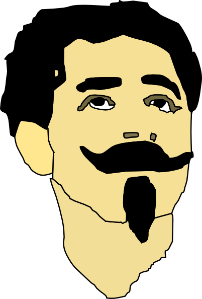 Man With Mustache And Goatee clip art Free Vector