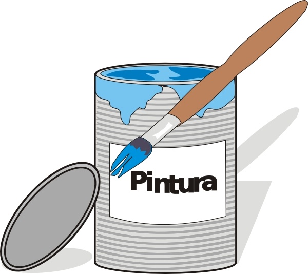 Aidiagre Paint Tin Can And Brush clip art Free vector in Open ...