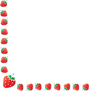 Strawberry clipart border