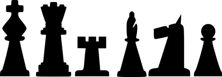 Chess clipart black and white