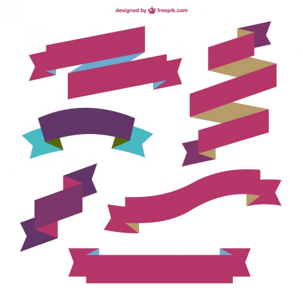 Burgundy ribbons Vector | Free Download