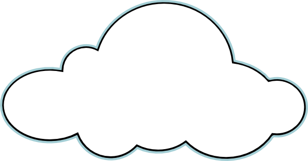 Cloud clipart black and white