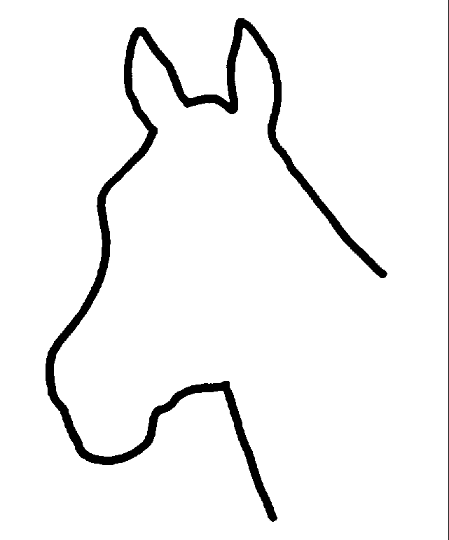 Horse Outline Face - ClipArt Best