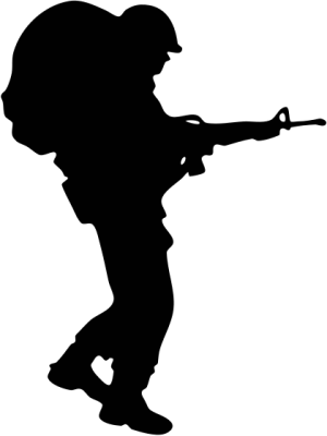 Military Silhouette Clipart