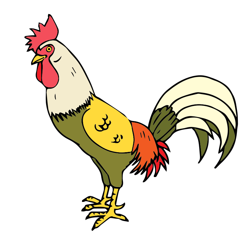 Animated rooster clipart