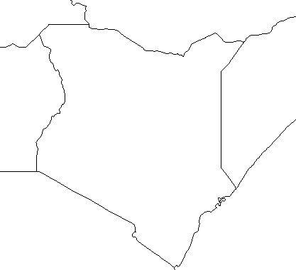 Free Blank Outline Maps of Kenya