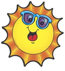 Smiling sun clip art