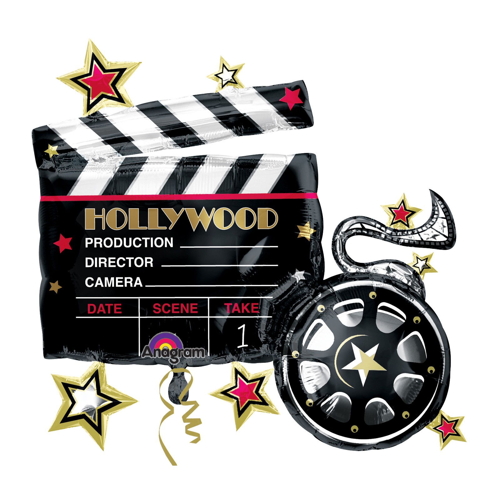 Hollywood Movie Clapboard Jumbo 29" Foil Balloon | BuyCostumes.com