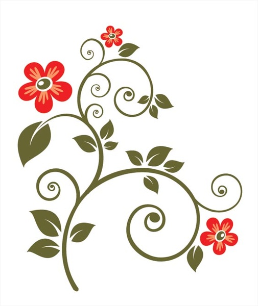 Wedding corner design color red flower free vector download ...