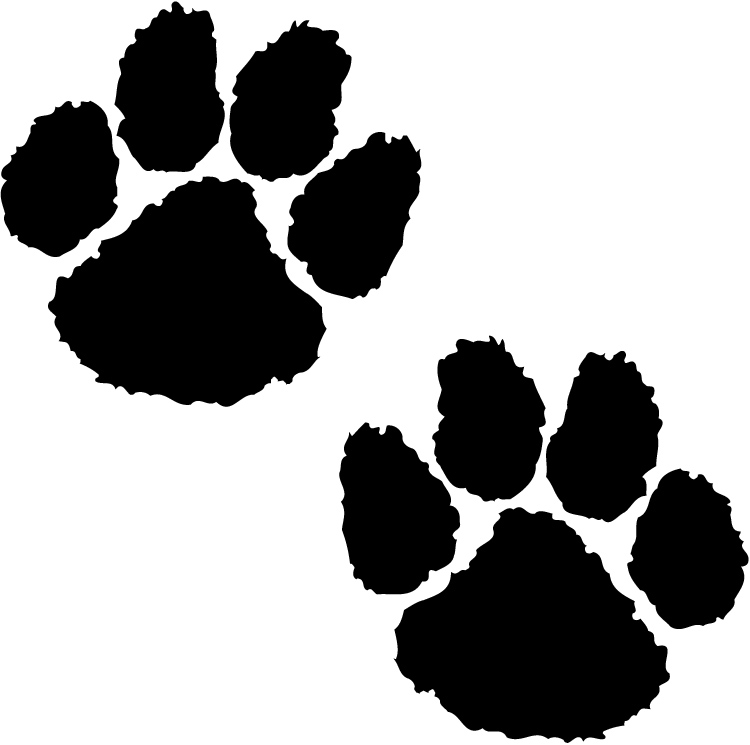 Clipart of leopard paw print