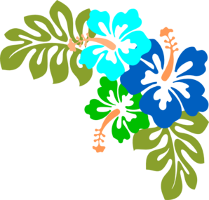 Blue Hibiscus Flower Clipart