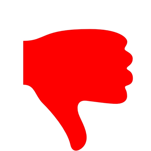 Free red thumbs down icon - Download red thumbs down icon