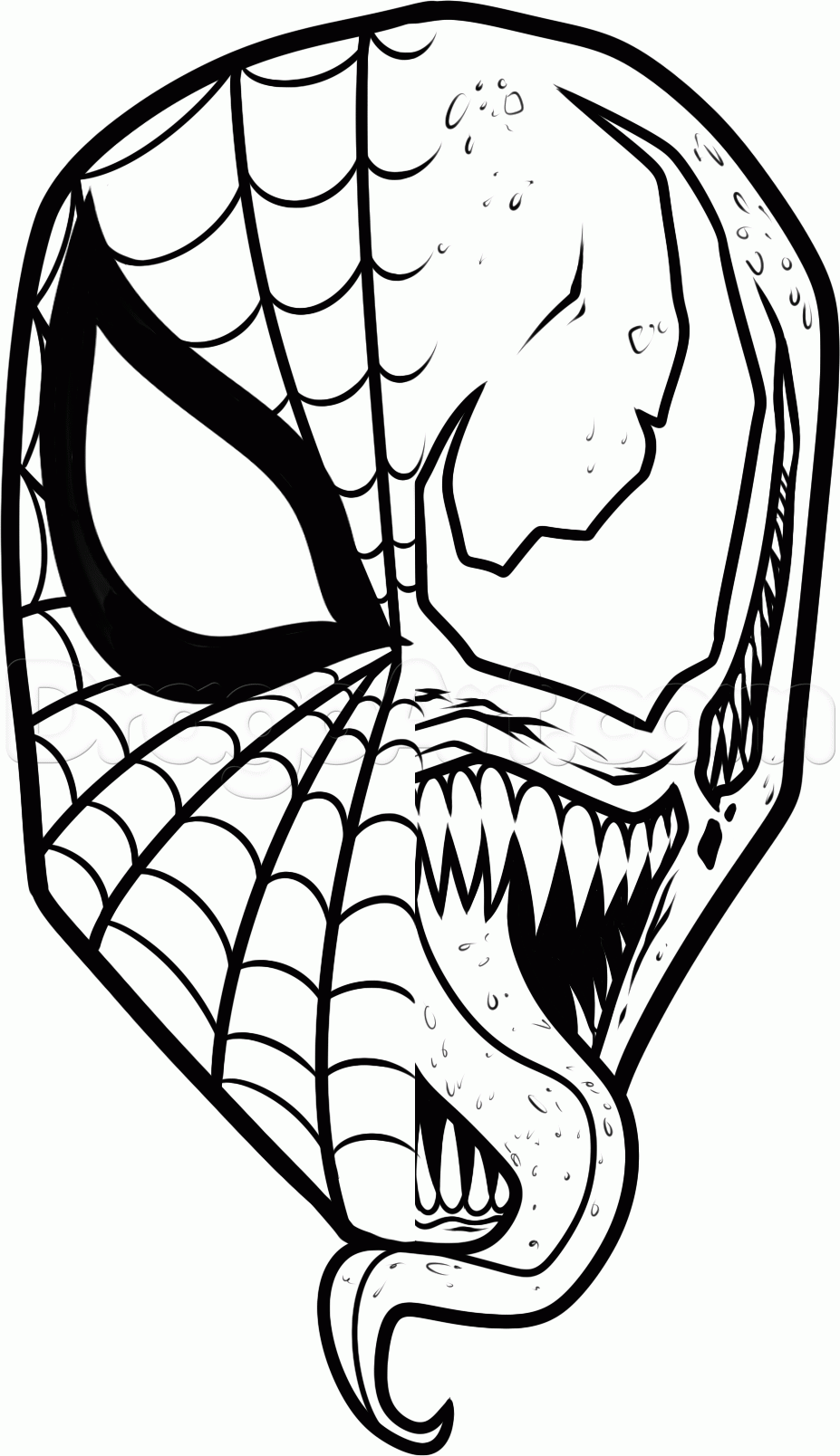 Step 13. How to Draw Spiderman and Venom